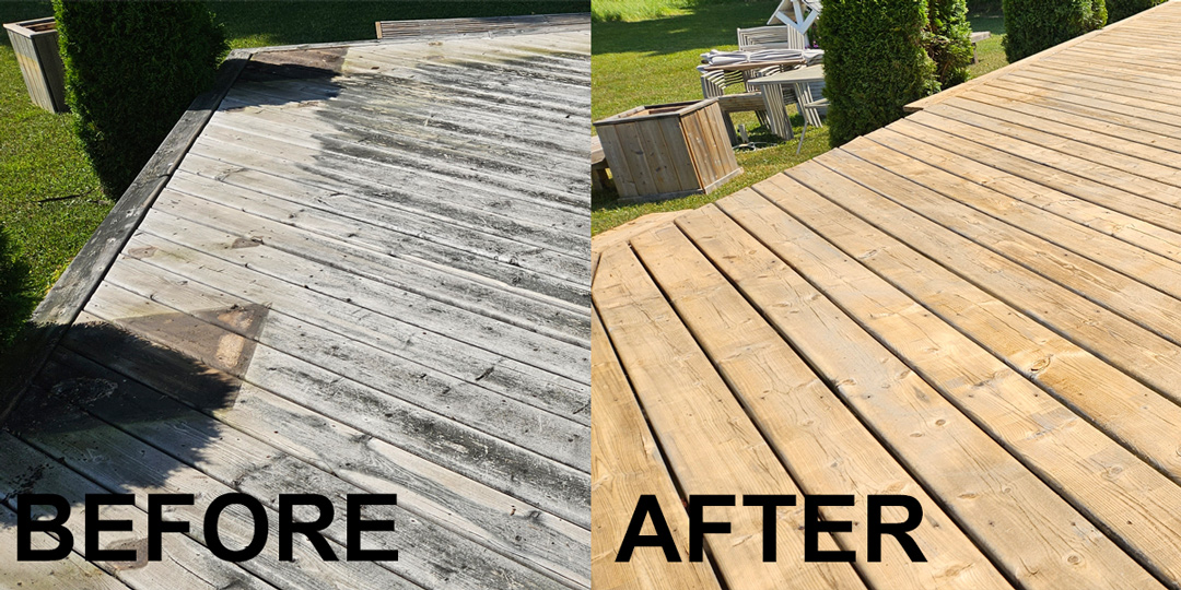 Deck cleaning and sealing - Bruce Peninsula